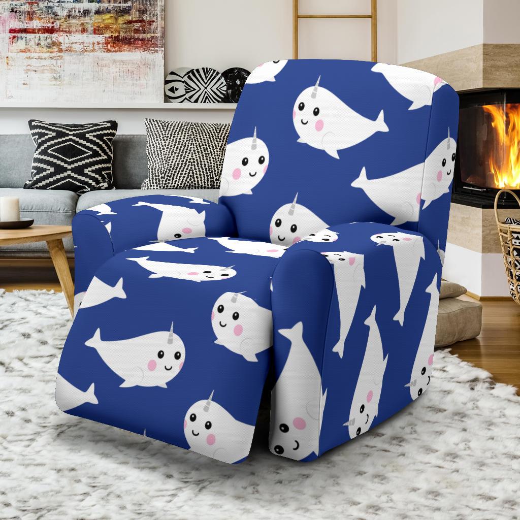 Narwhal Cute Pattern Print Recliner Cover-grizzshop