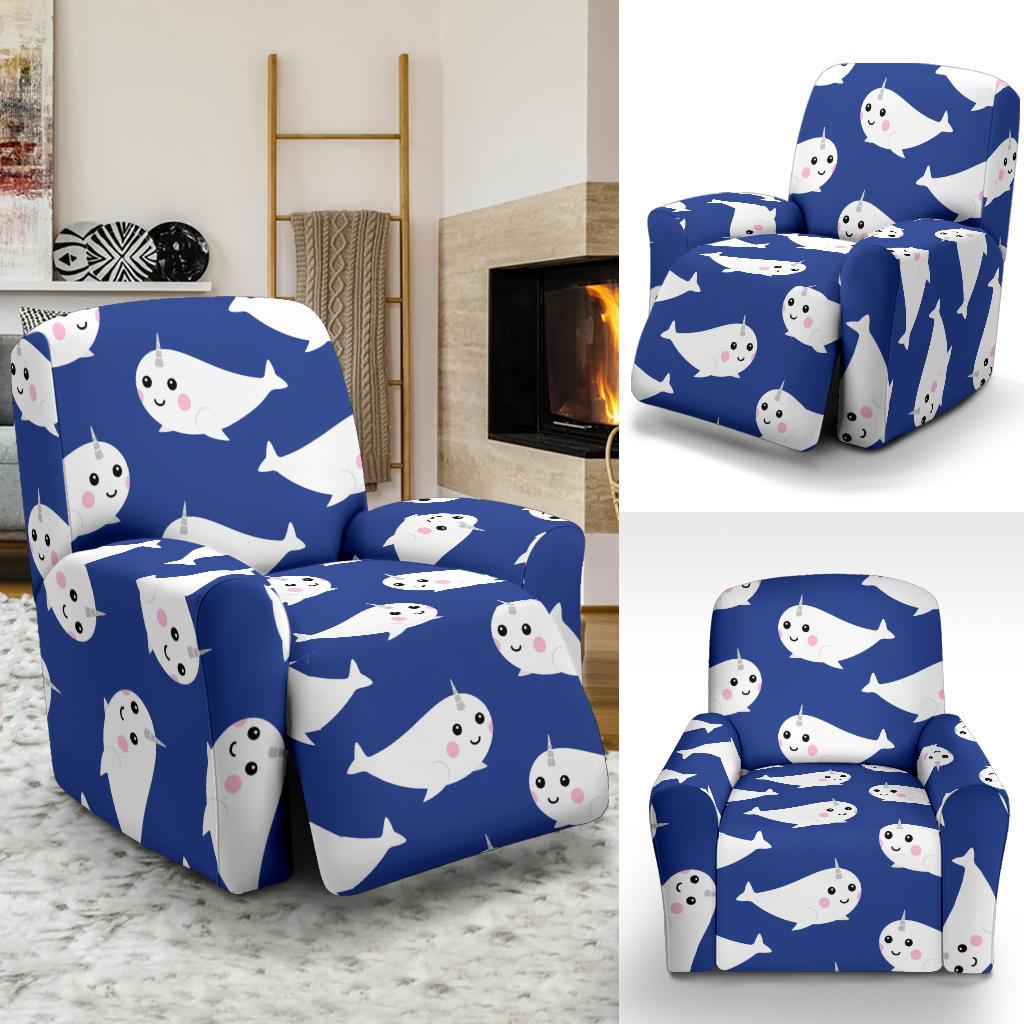 Narwhal Cute Pattern Print Recliner Cover-grizzshop