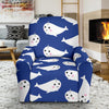 Narwhal Cute Pattern Print Recliner Cover-grizzshop