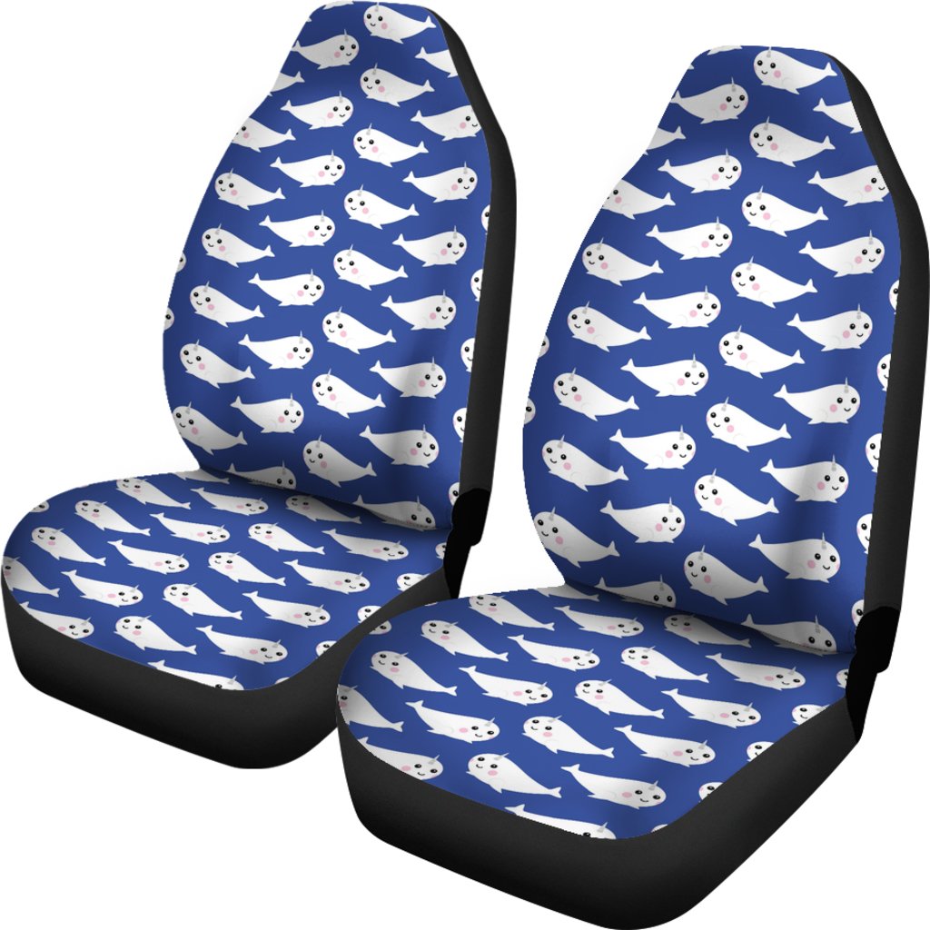 Narwhal Cute Pattern Print Universal Fit Car Seat Cover-grizzshop
