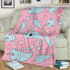 Narwhal Cute Print Pattern Blanket-grizzshop