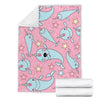 Narwhal Cute Print Pattern Blanket-grizzshop