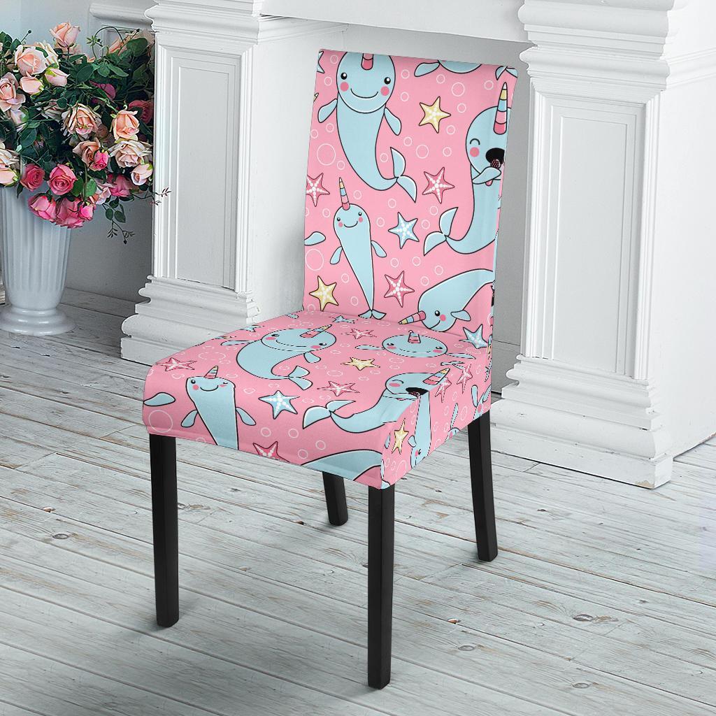 Narwhal Cute Print Pattern Chair Cover-grizzshop