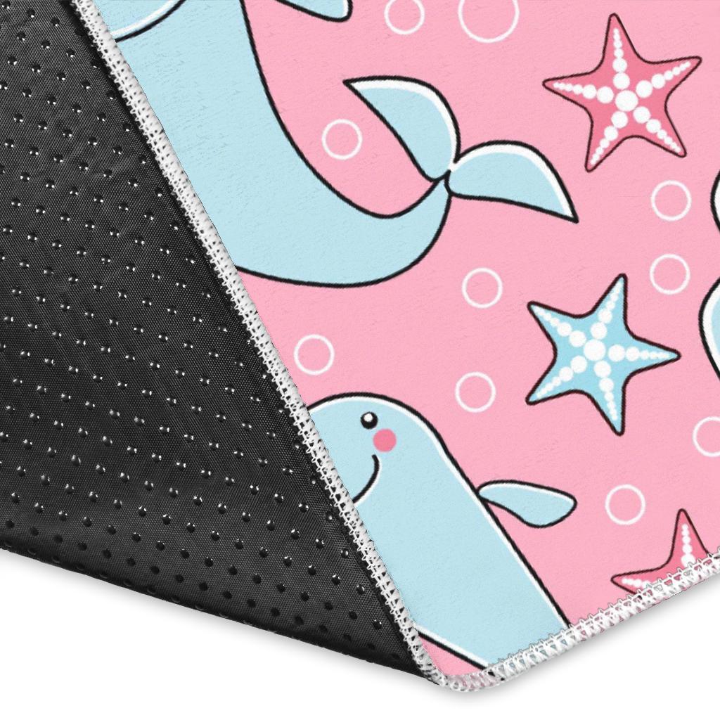 Narwhal Cute Print Pattern Floor Mat-grizzshop