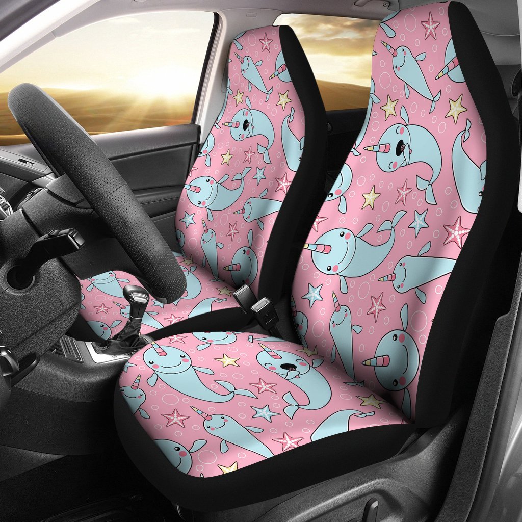 Narwhal Cute Print Pattern Universal Fit Car Seat Cover-grizzshop