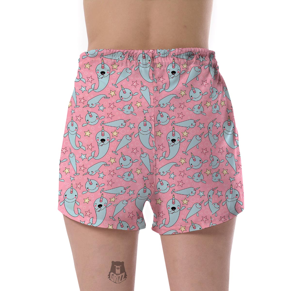 Narwhal Cute Print Pattern Women's Shorts-grizzshop
