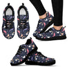 Narwhal Pattern Print Black Sneaker Shoes For Men Women-grizzshop