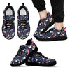 Narwhal Pattern Print Black Sneaker Shoes For Men Women-grizzshop
