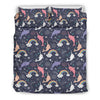 Narwhal Pattern Print Duvet Cover Bedding Set-grizzshop