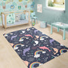 Narwhal Pattern Print Floor Mat-grizzshop