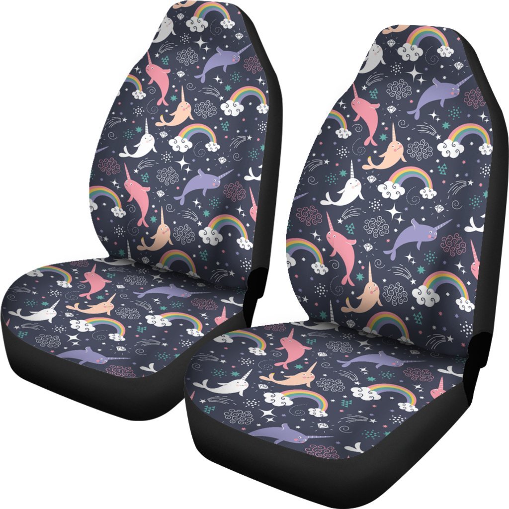 Narwhal Pattern Print Universal Fit Car Seat Cover-grizzshop