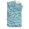 Narwhal Print Pattern Duvet Cover Bedding Set-grizzshop