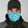 Narwhal Print Pattern Face Mask-grizzshop