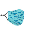 Narwhal Print Pattern Face Mask-grizzshop