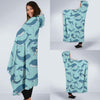 Narwhal Print Pattern Hooded Blanket-grizzshop