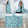 Narwhal Print Pattern Hooded Blanket-grizzshop