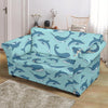 Narwhal Print Pattern Loveseat Cover-grizzshop