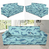 Narwhal Print Pattern Sofa Covers-grizzshop