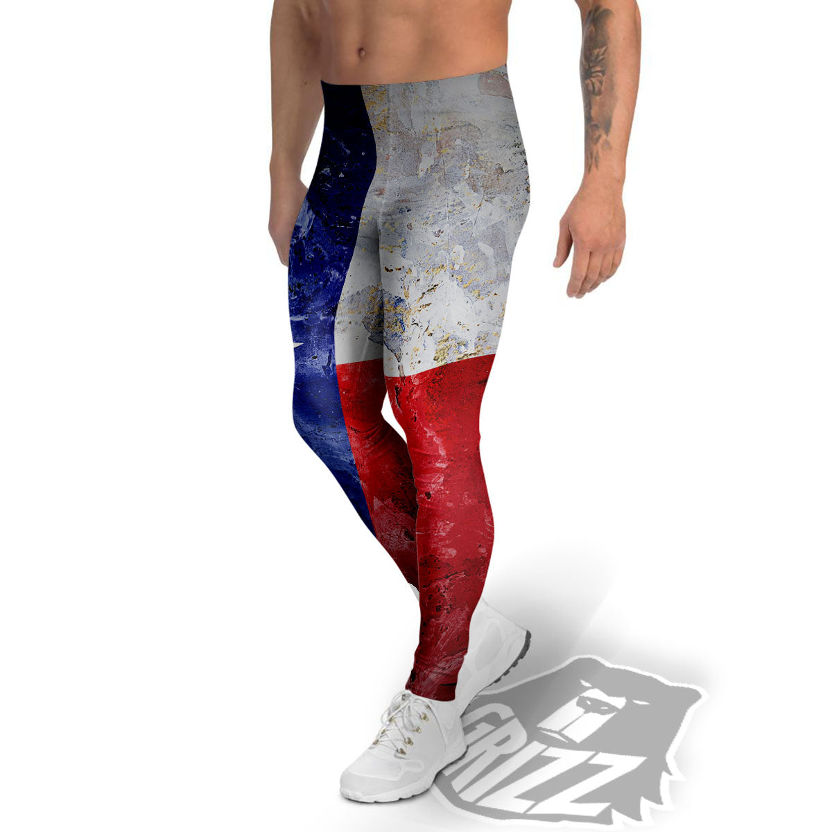 National Texas Flag Print Men's Leggings-grizzshop
