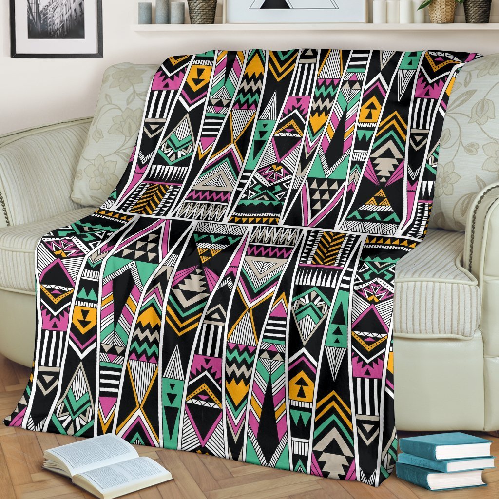 Native American Aztec Tribal Navajo Indians Print Blanket-grizzshop