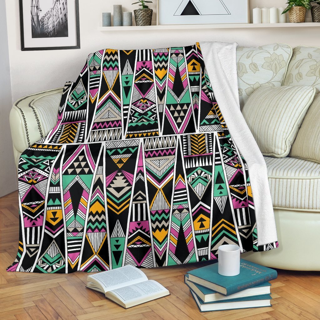 Native American Aztec Tribal Navajo Indians Print Blanket-grizzshop