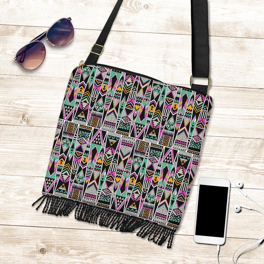 Native American Aztec Tribal Navajo Indians Print Crossbody Bags-grizzshop