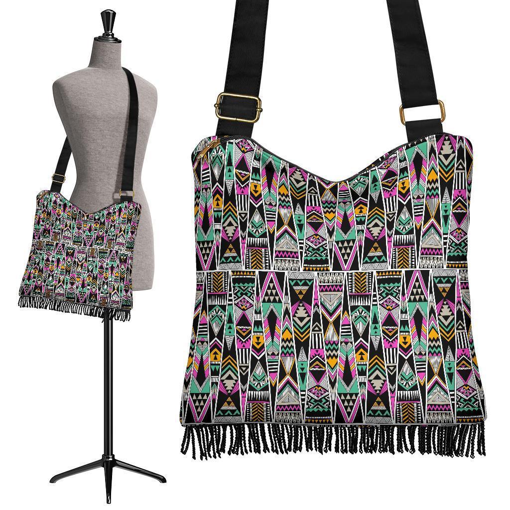 Native American Aztec Tribal Navajo Indians Print Crossbody Bags-grizzshop