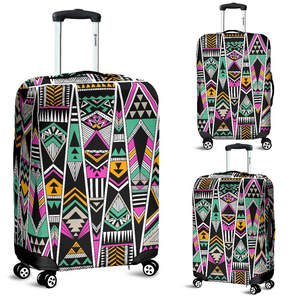 Native American Aztec Tribal Navajo Indians Print Elastic Luggage Cover-grizzshop