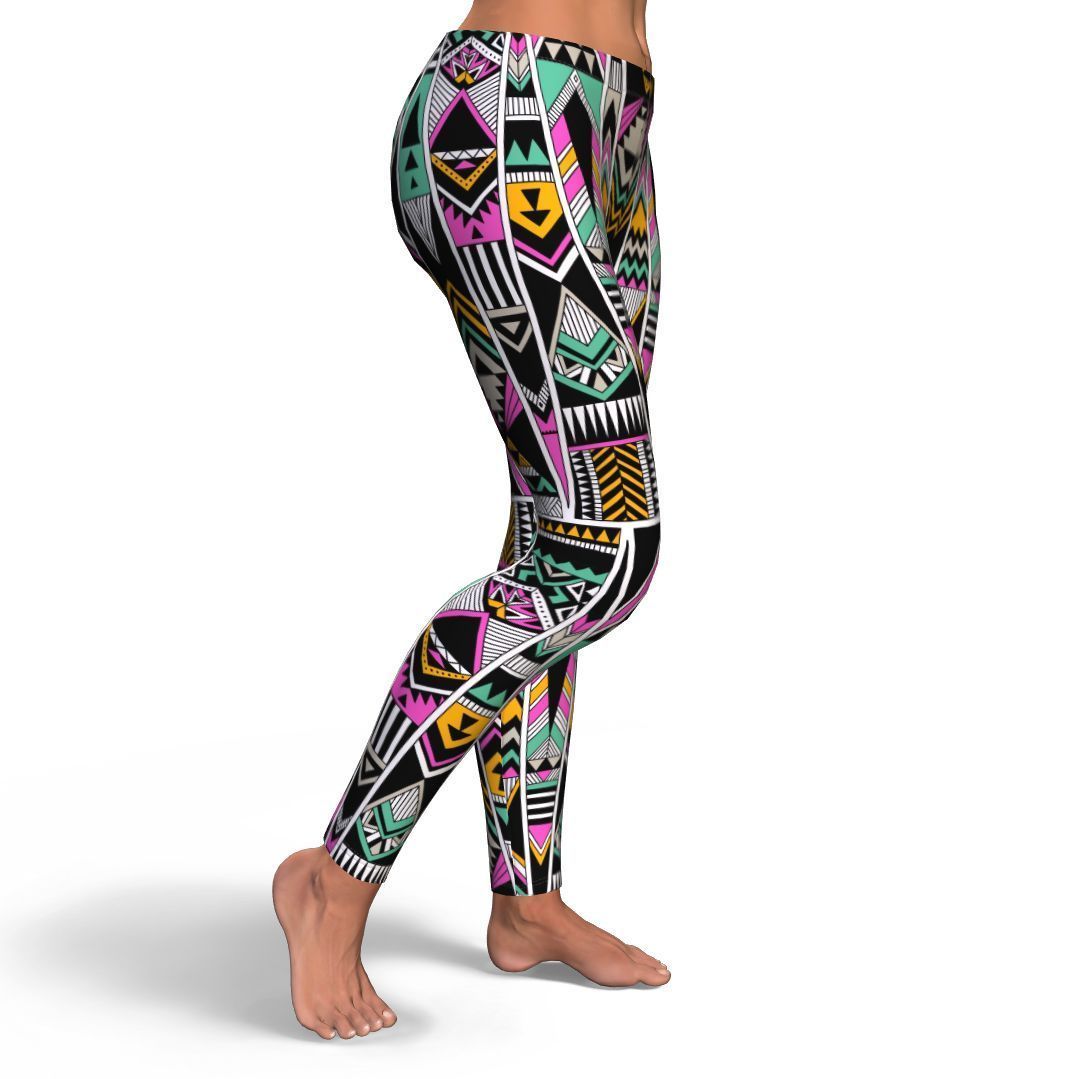 Native American Aztec Tribal Navajo Indians Print Pattern Women Leggings-grizzshop