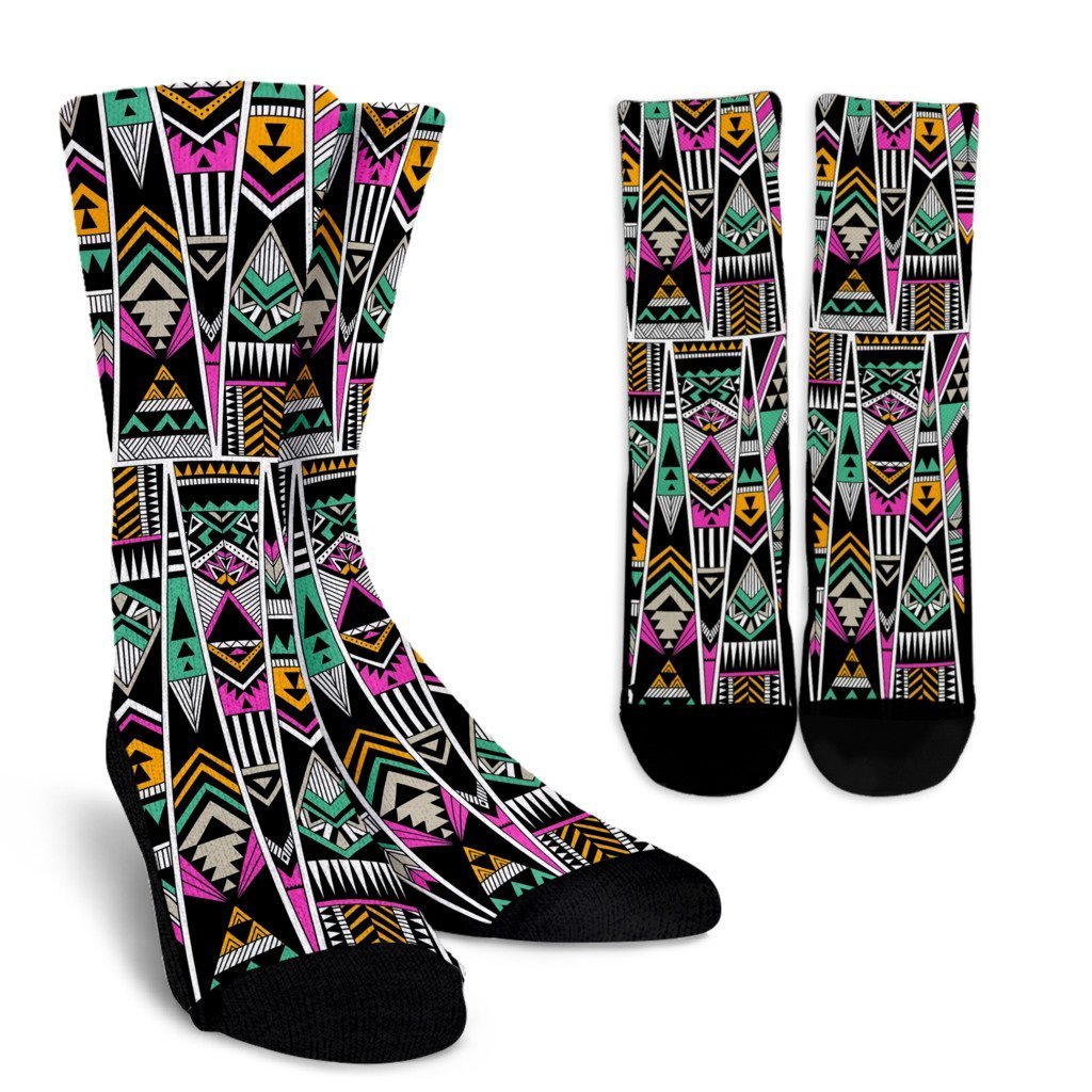 Native American Aztec Tribal Navajo Indians Print Socks For Men & Women-grizzshop