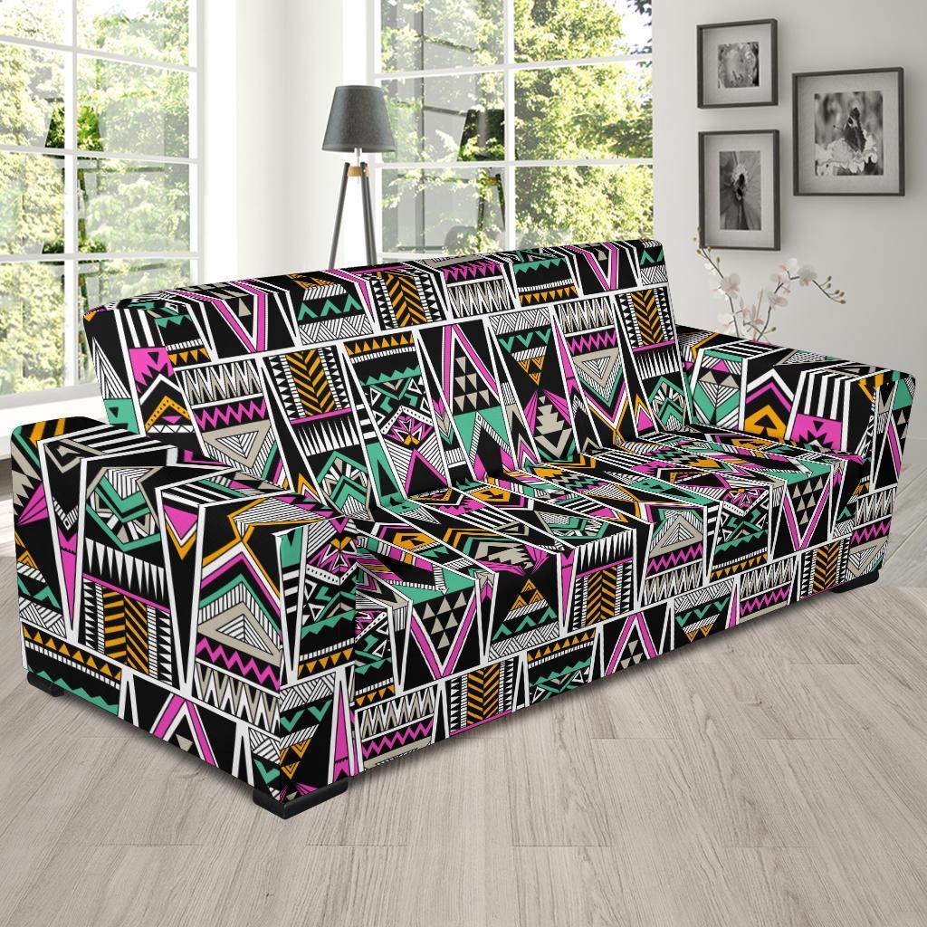 Native American Aztec Tribal Navajo Indians Print Sofa Covers-grizzshop