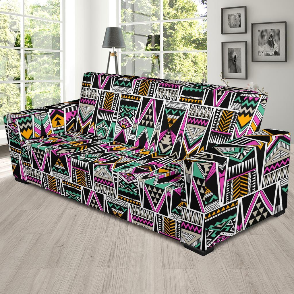 Native American Aztec Tribal Navajo Indians Print Sofa Covers-grizzshop