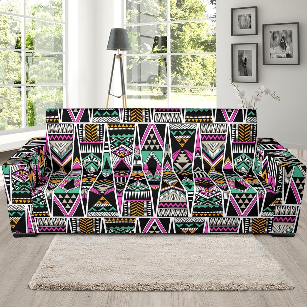 Native American Aztec Tribal Navajo Indians Print Sofa Covers-grizzshop