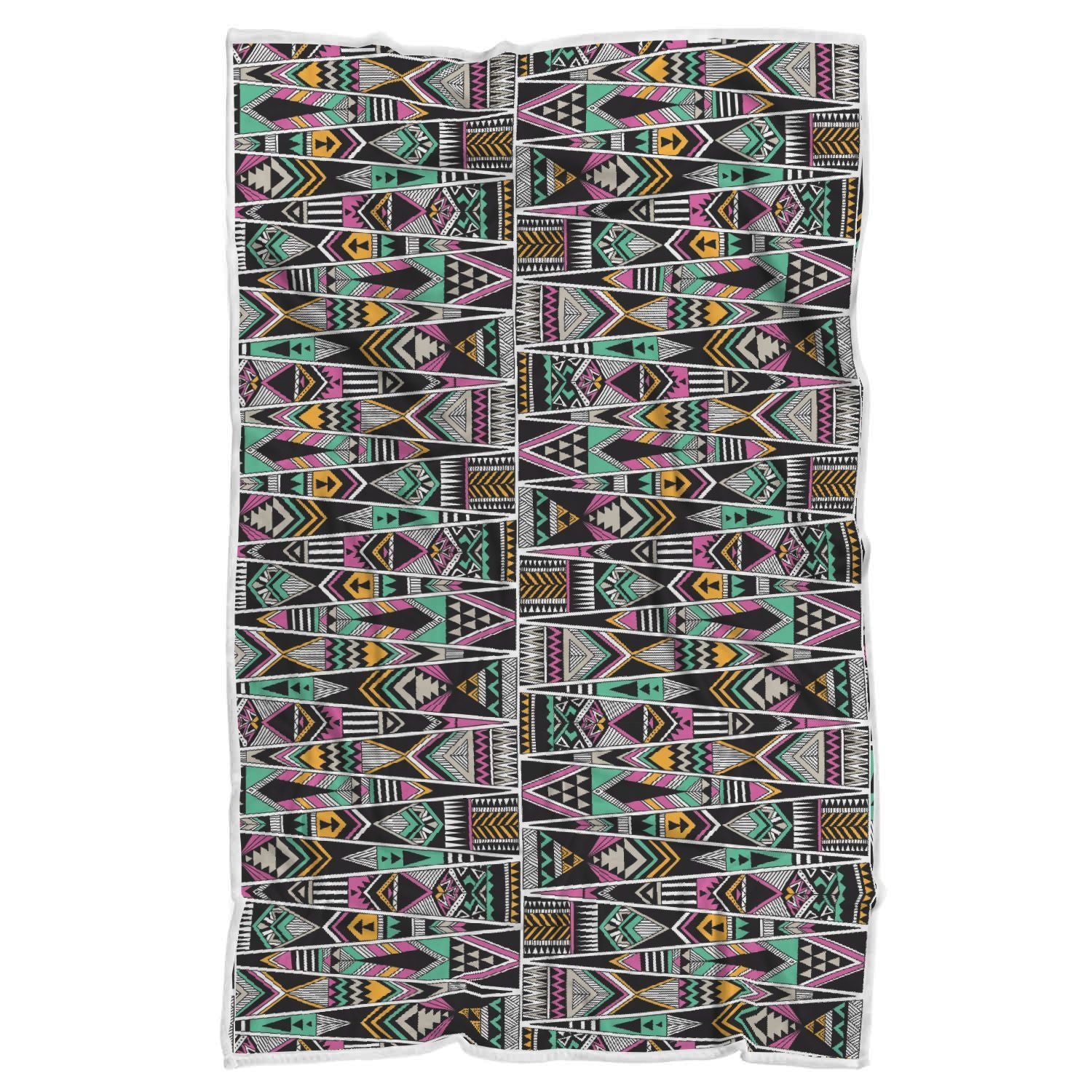 Native American Aztec Tribal Navajo Indians Print Throw Blanket-grizzshop