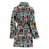 Native American Aztec Tribal Navajo Indians Print Women Long Robe-grizzshop