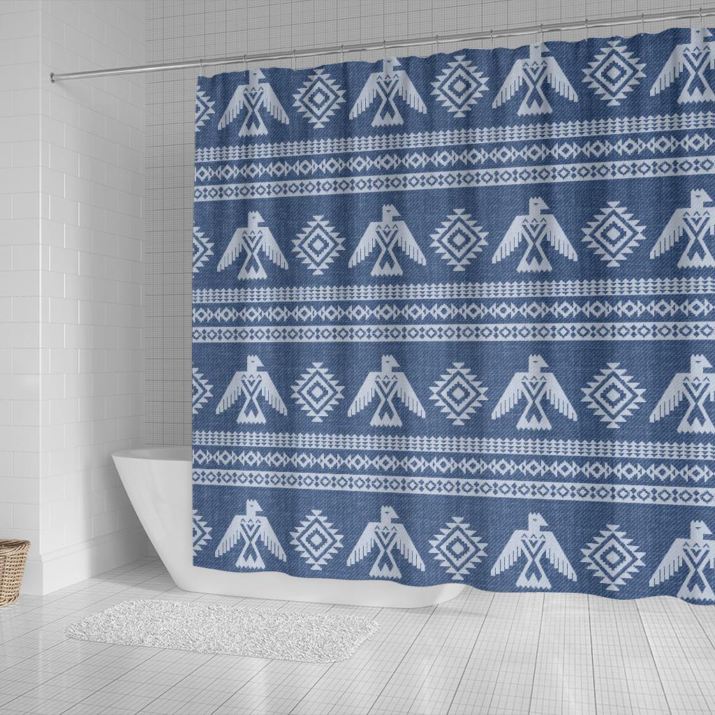 Native American Eagle Pattern Print Bathroom Shower Curtain-grizzshop