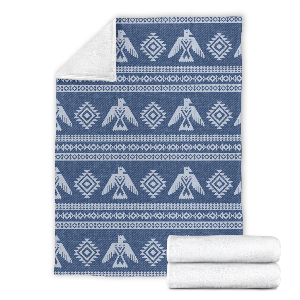 Native American Eagle Pattern Print Blanket-grizzshop