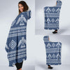 Native American Eagle Pattern Print Hooded Blanket-grizzshop