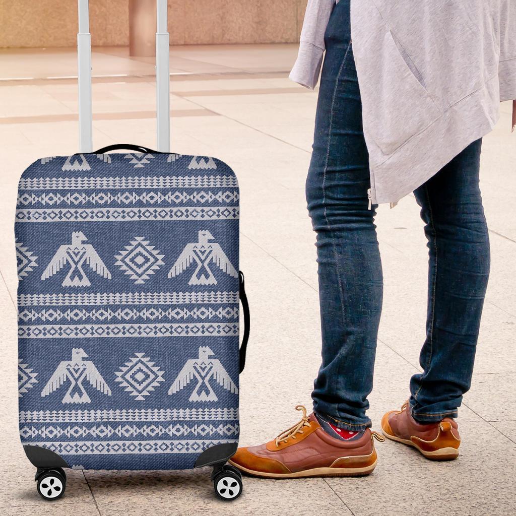 Native American Eagle Pattern Print Luggage Cover Protector-grizzshop