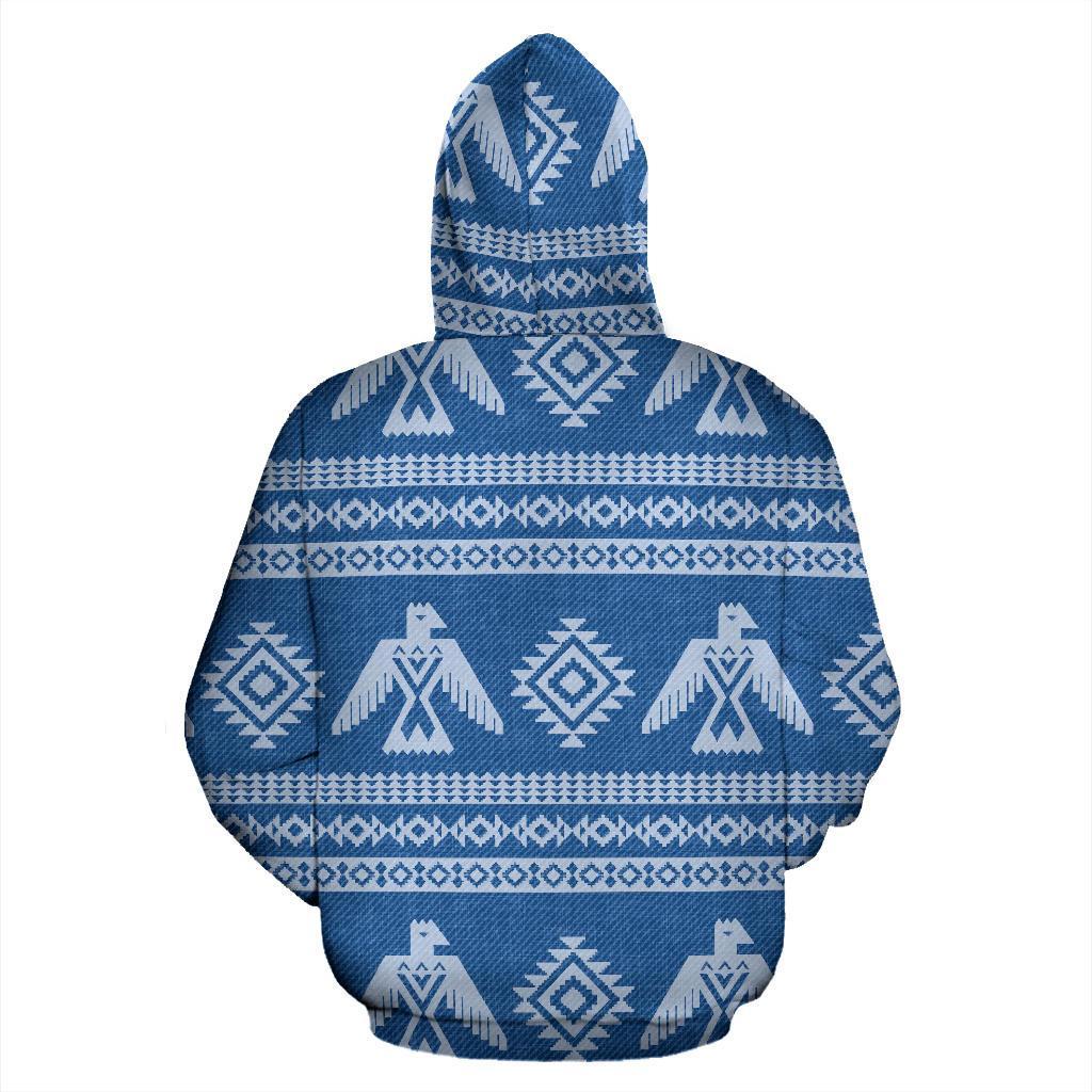 Native American Eagle Pattern Print Men Women Pullover Hoodie-grizzshop