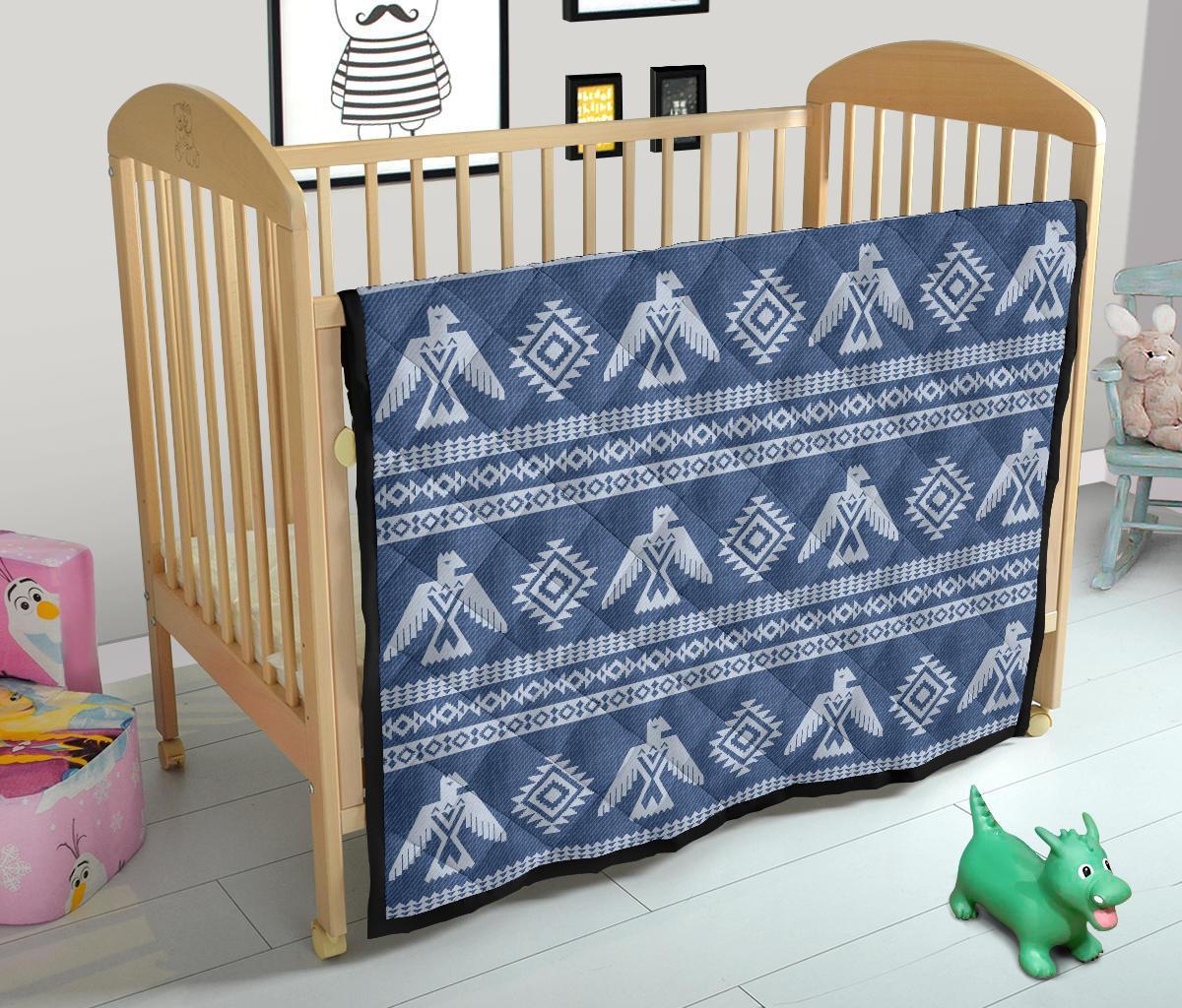 Native American Eagle Pattern Print Quilt-grizzshop