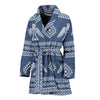 Native American Eagle Pattern Print Women Long Robe-grizzshop