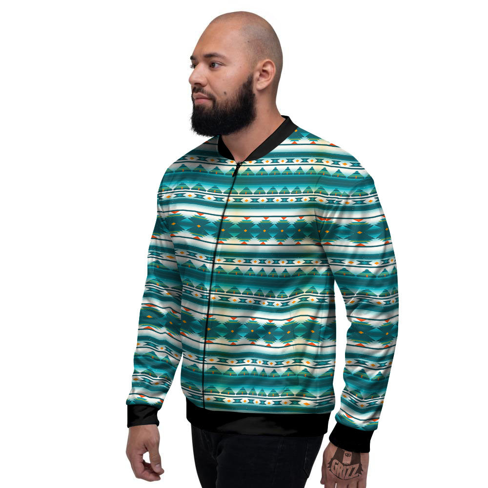 Native American Ethnic Print Pattern Men's Bomber Jacket-grizzshop