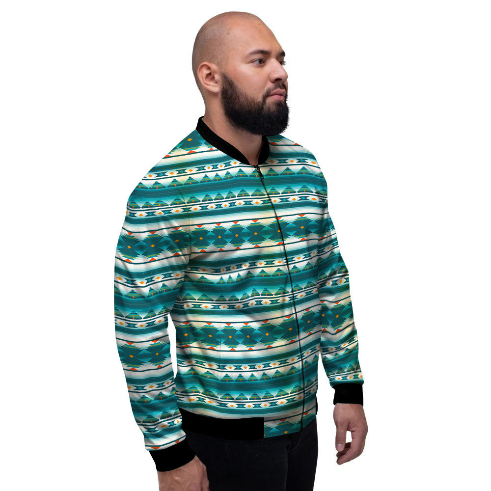 Native American Ethnic Print Pattern Men's Bomber Jacket-grizzshop
