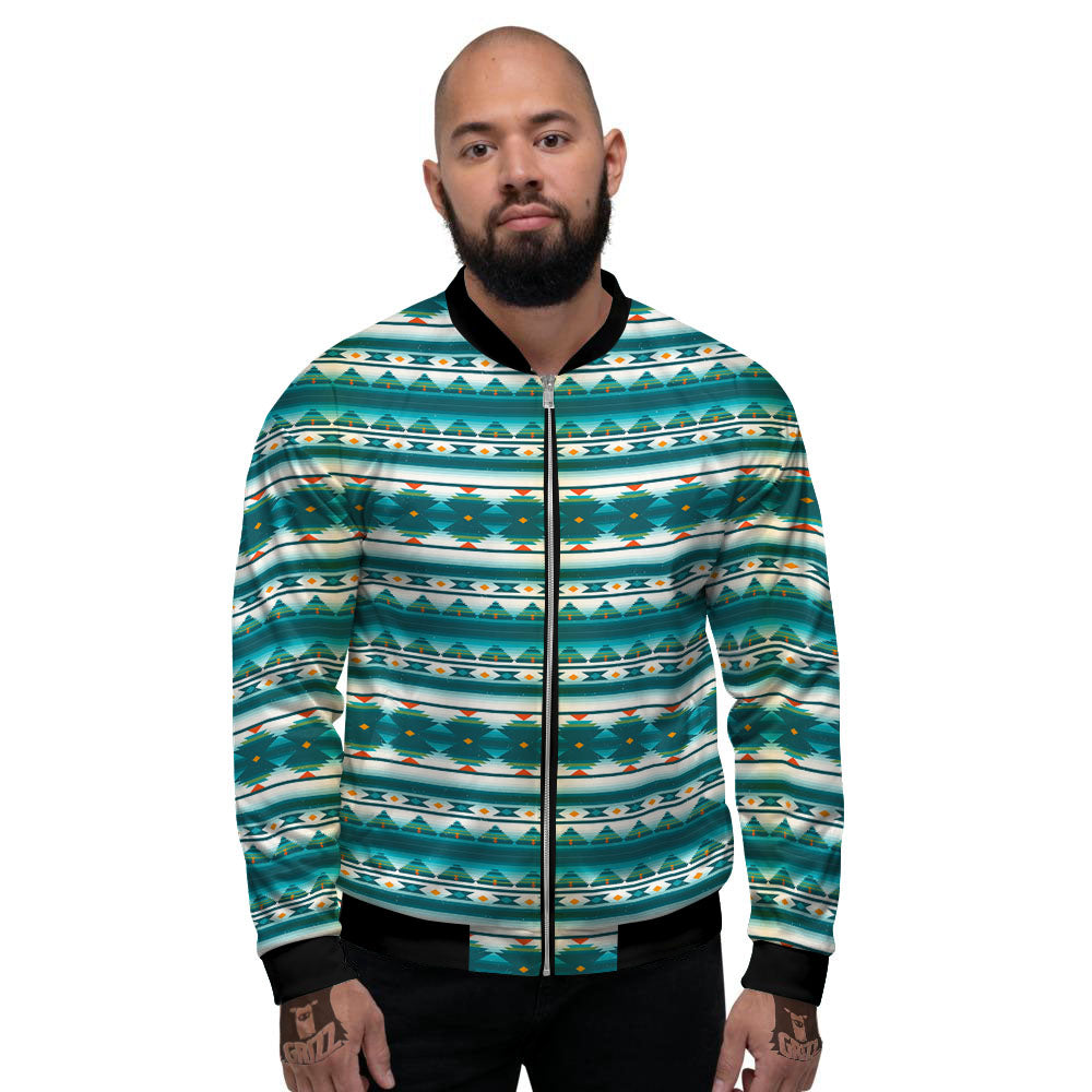 Native American Ethnic Print Pattern Men's Bomber Jacket-grizzshop