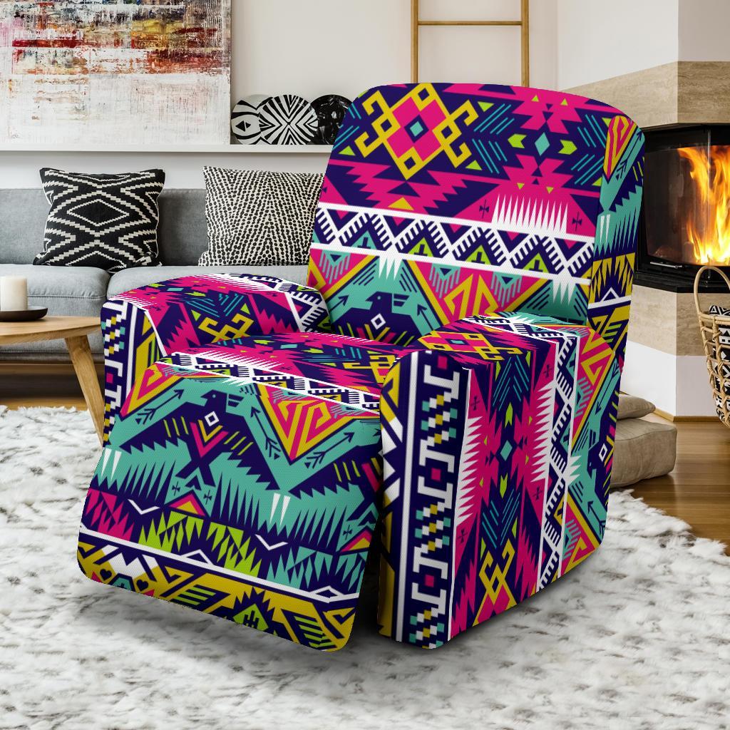 Native American Indians Aztec Pendleton Tribal Navajo Print Recliner Cover-grizzshop