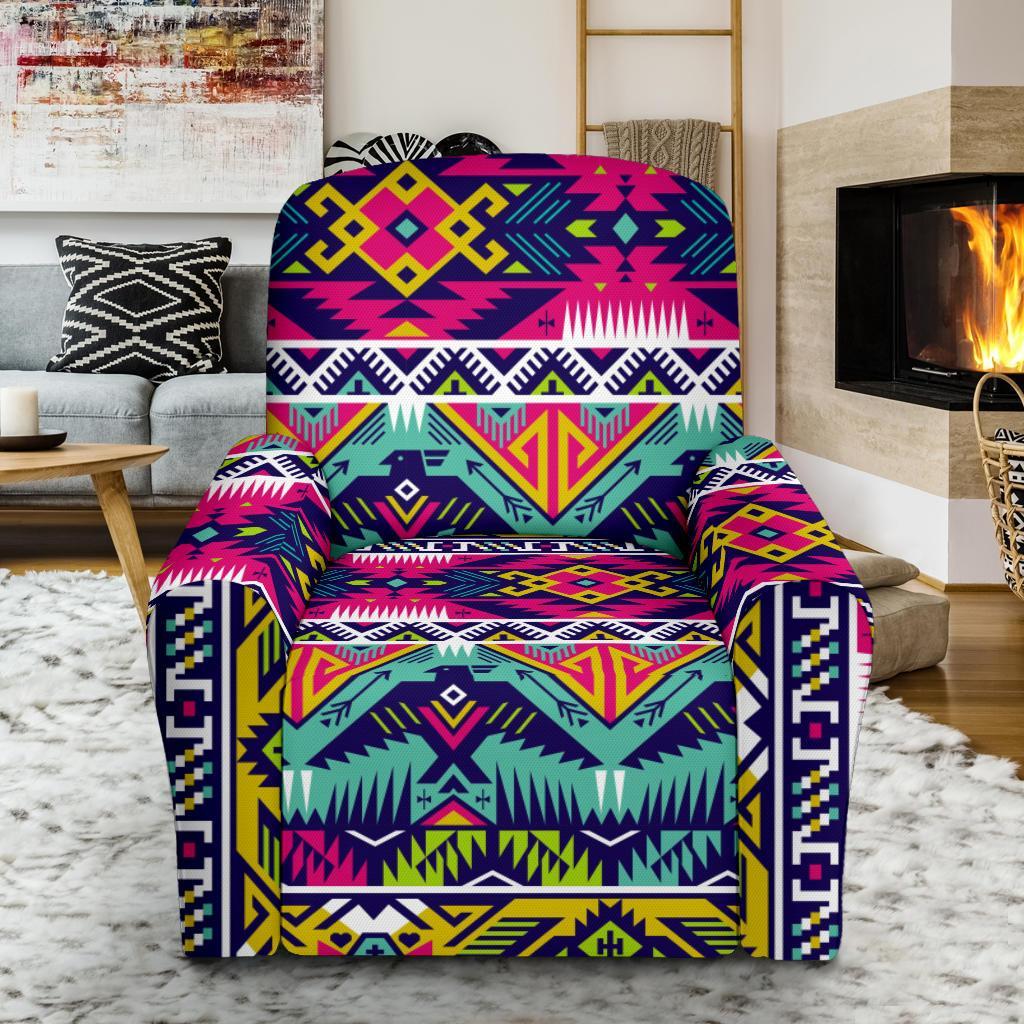 Native American Indians Aztec Pendleton Tribal Navajo Print Recliner Cover-grizzshop