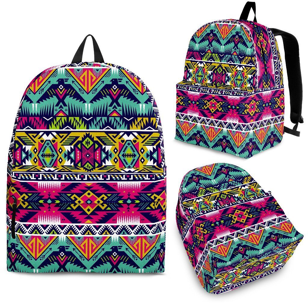 Native American Indians Aztec Tribal Navajo Print Backpack-grizzshop