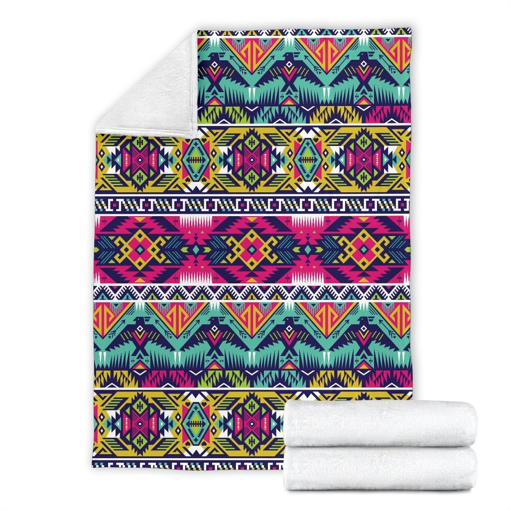 Native American Indians Aztec Tribal Navajo Print Blanket-grizzshop