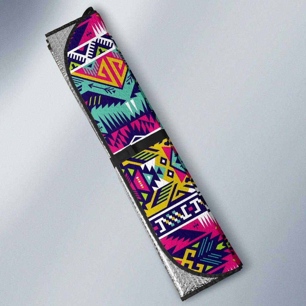 Native American Indians Aztec Tribal Navajo Print Car Sun Shade-grizzshop
